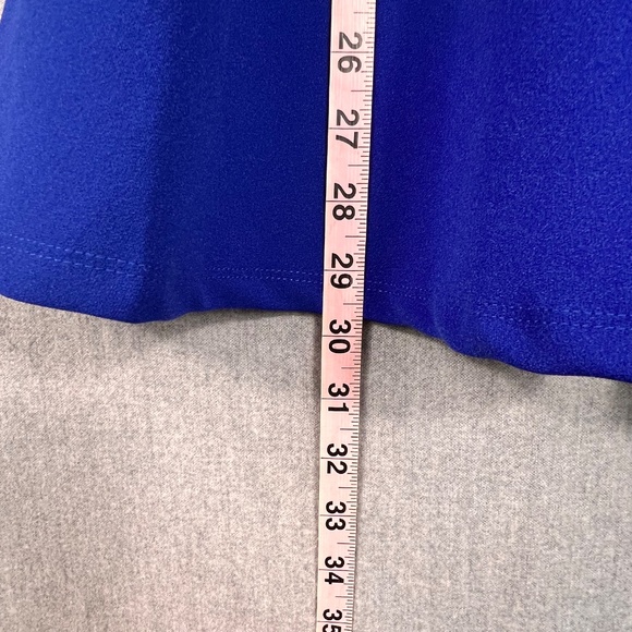 Rare Editions Scallop Neck Fit and Flare Mini Dress Sz 10 Royal Blue Pockets - Picture 10 of 12